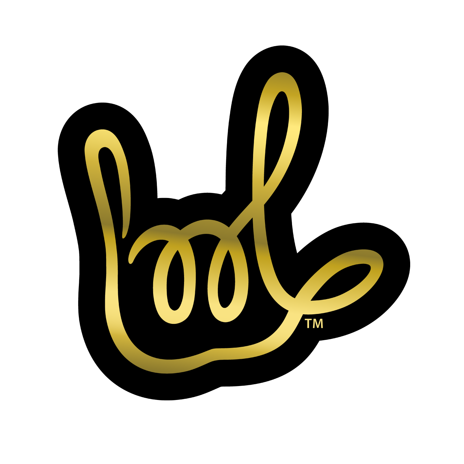 Forever ILY Shiny Black and Gold Sticker